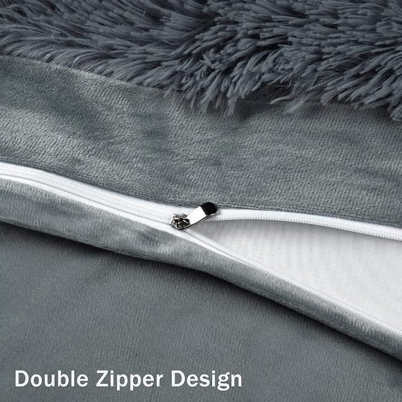 New Plush Duvet Cover Set, Luxury Ultra Soft Duvet Cover Set Fluffy Plus… - Picture 11 of 11